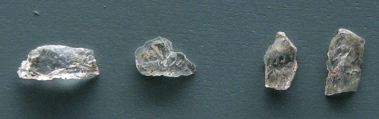 Herramientas de cristal de roca del Paleolítico (hacia 15.000 a. C.)