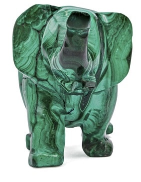 Escultura - Elefante de malaquita