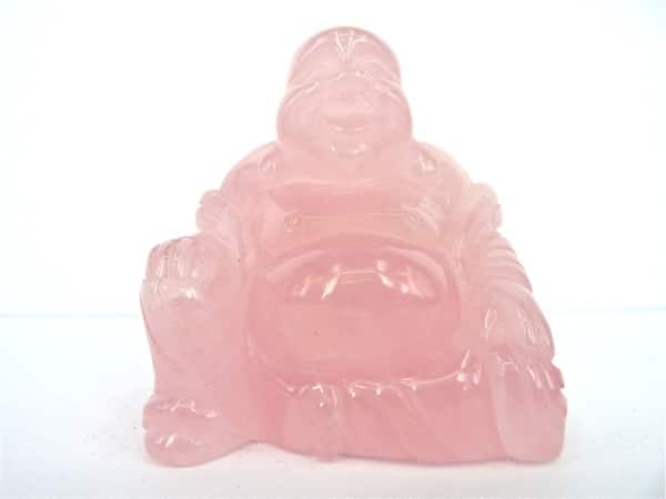 Buda de cuarzo rosa