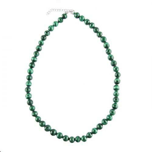 Collier en Malachite - Pierres Boules de 8 mm