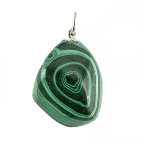 Pendentif Malachite - Pierre Roulée