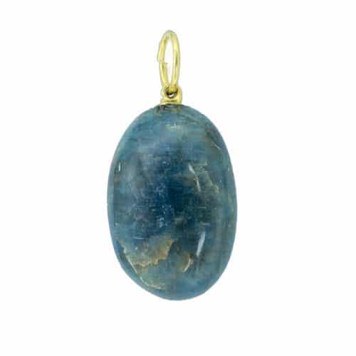 Apatite Bleue - Pendentif Pierre Roulée | Lithothérapie en Ligne
