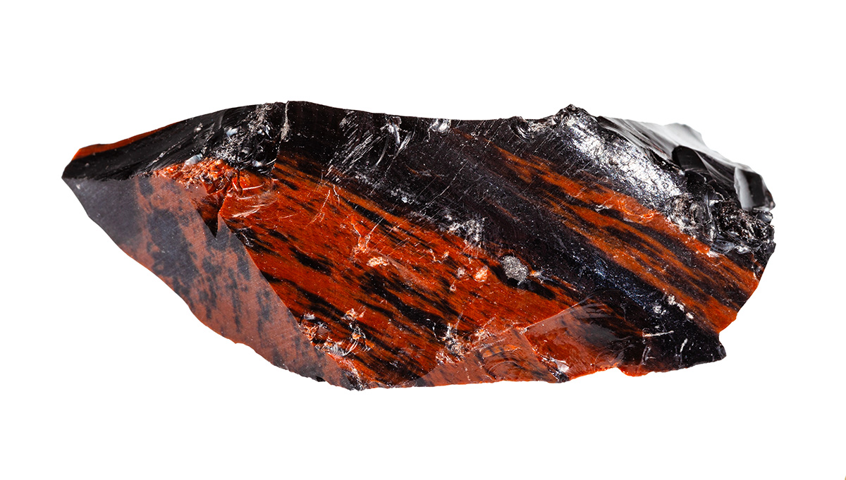 Piedra obsidiana caoba en bruto - Litoterapia.net