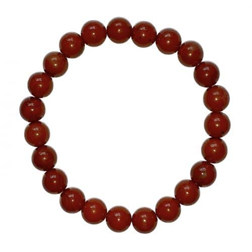 Jaspe Rouge - Bracelet Boule 8mm | Boutique de Minéraux