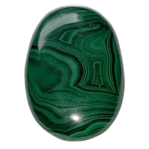 Malachite - Pierre Plate (Galet) | Boutique de Minéraux | Lithothérapie en Ligne