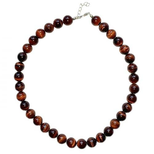 Oeil-de-Taureau - Collier Boules 12mm | Boutique de Minéraux