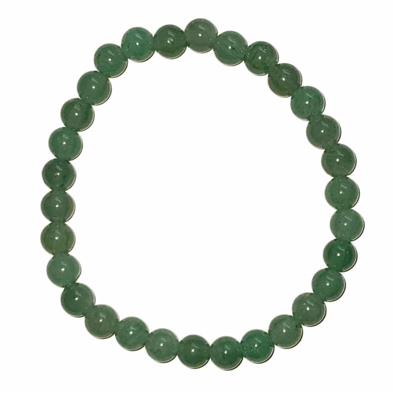 Bracelet en Aventurine Verte - Pierres Boules 6mm
