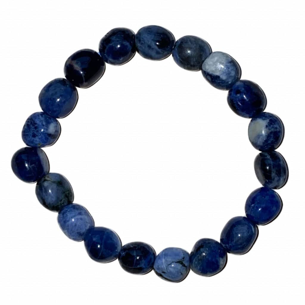 Pulsera de piedras rodadas de sodalita