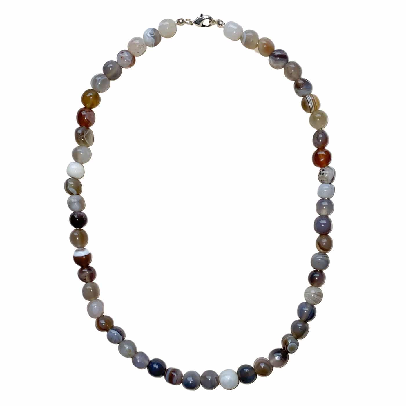 Collier en Agate Naturelle - Pierres Roulées