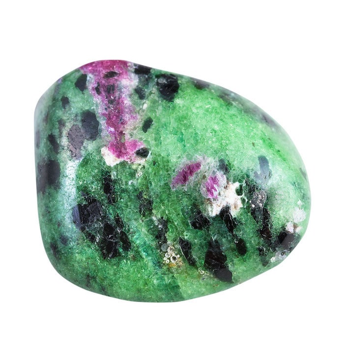 Pierre Roulée en Rubis Zoizite - Boutique de Minéraux | Lithothérapie en Ligne