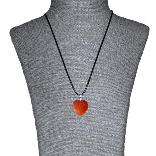 Jaspe Rouge Pendentif Coeur (buste) | Boutique de Minéraux | Lithothérapie en Ligne