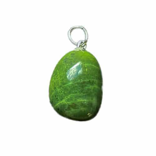 Pendentif pierre roulée en jade néphrite du Canada