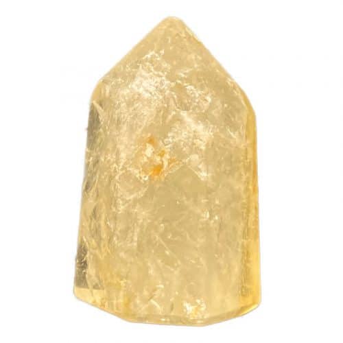 Pointe polie de citrine naturelle du Congo