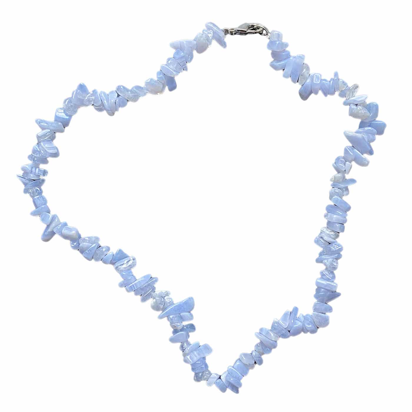 Collier Baroque en Calcédoine Bleue
