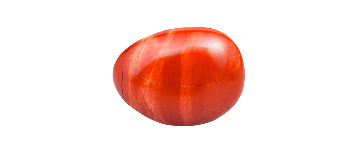 Piedra rodada de jaspe rojo