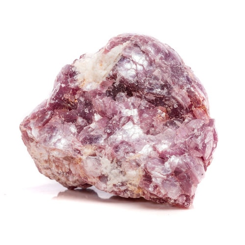 Piedra en bruto de lepidolita